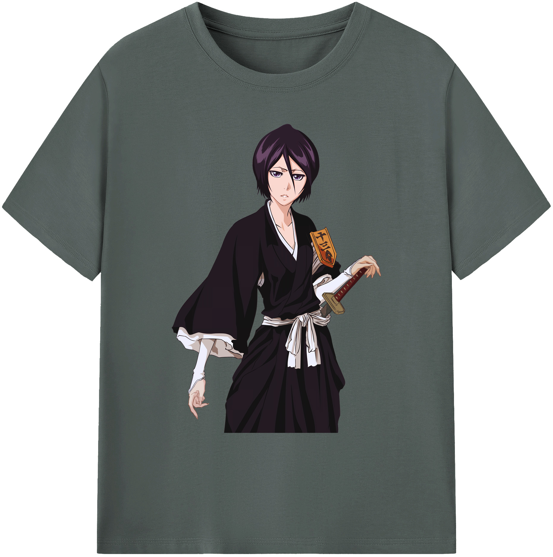 （画像用） ブリーチ 朽木ルキア BLEACH Kuchiki Rukia 綿100％ メンズ半袖Tシャツ｜肌触りやわらか＆通気性